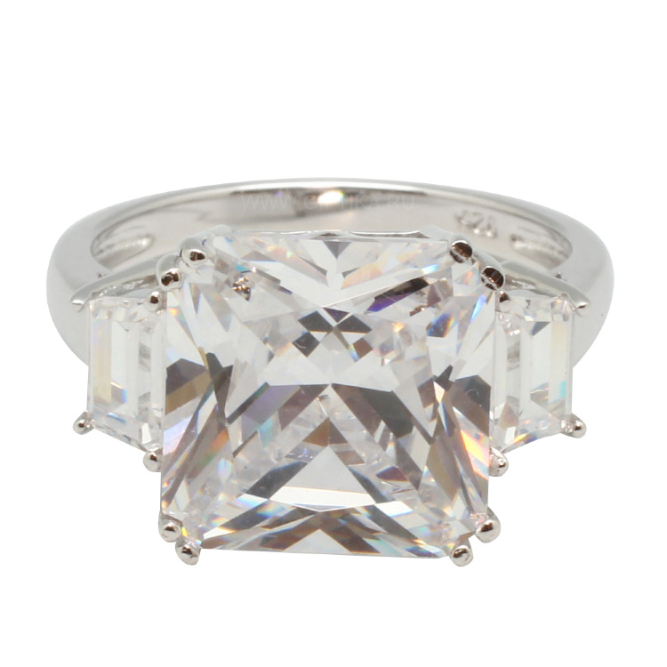 Кольцо Graff Cushion Crystal Diamond (100% серебро 925 пробы)